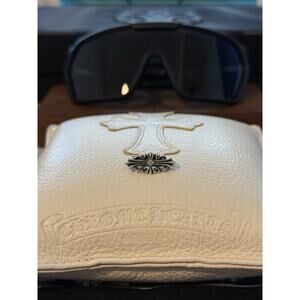 Chrome Hearts Silver Floral Cross FACTORY Diamond Pin